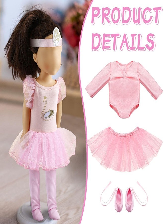 Kajaia 8 Pcs Doll Clothes 18 Inch Doll Clothes and Accessories Dress Flip Flops Hat Outfit Swimsuit Accessories for 18 Inch(Ballet) - Image 4