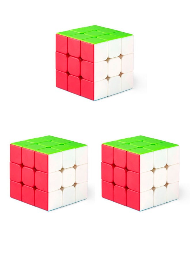 3 Pack Speed Cube 3x3 Stickerless, Smooth Magic Cube 3x3x3, Professional Puzzle Cube, Brain Teasers Toys, Stocking Filler for Kids  Adults