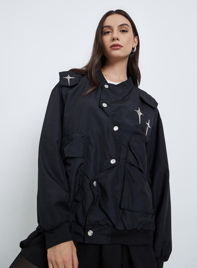 ستايلي جاكيت مرصع بالأحجار المعدنية - Image 3