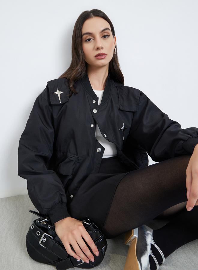 ستايلي جاكيت مرصع بالأحجار المعدنية - Image 1