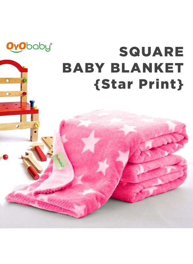OYO BABY Newborn Baby Blankets All Season Fluffy 2 Layered Ac Wrapping Baby Blanket For Baby Boys And Baby Girls Toddlers 100Cm X 75Cm 0 12 Months ; Reversible Blanket (Baby Pink & Blue)  - Image 4