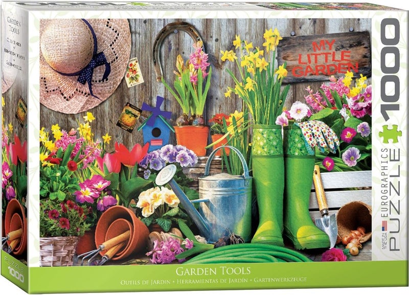 EuroGraphics EURHR Garden Tools 1000Piece Puzzle 1000Piece Jigsaw Puzzle 60005391  Green - Image 1