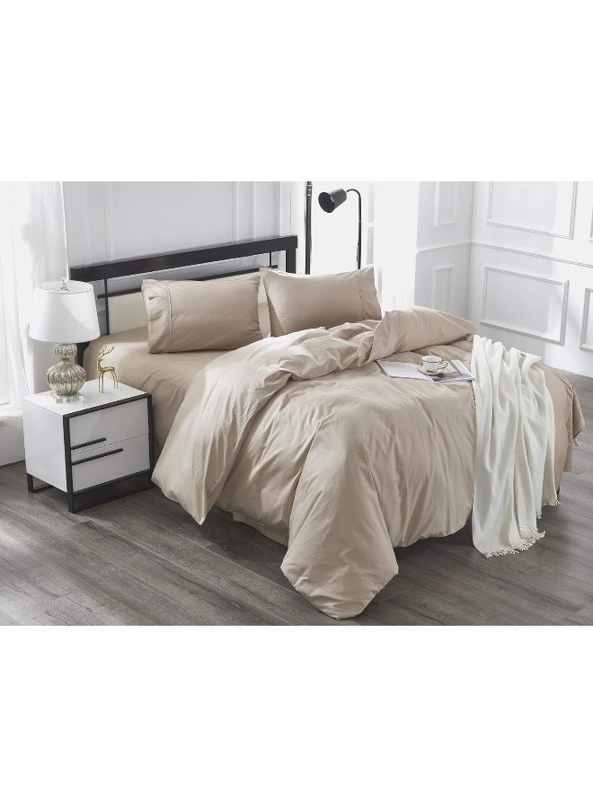 Ibama Cotton Duvet Cover Set Including 2 X Pillowcases Zippered Closure For Queen Size Bed In Bedroom Kid’S Room Guest Room - Image 1