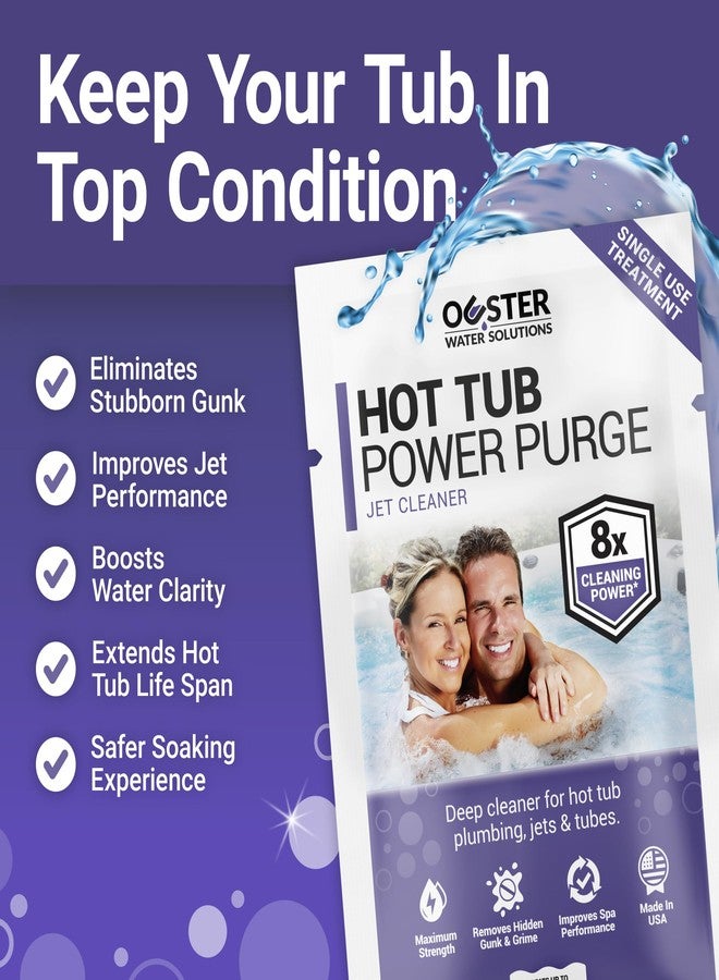 Bio Ouster Power Purge Hot Tub Jet Cleaner w/Towel - Hot Tub Cleaner for Jets, Tubes, Plumbing - for Standard & Inflatable Spas - Removes Gunk Buildup for Crystal Clear Water - Made in USA (4-Pack) - Image 3