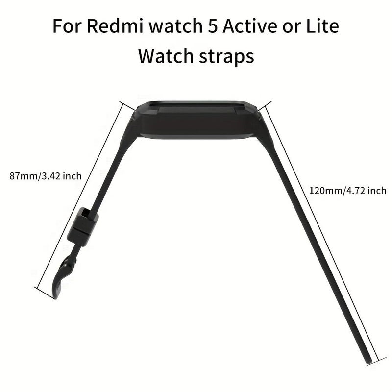 غطاء وجه وسوار ساعة باللون البرتقالي متعدد الاستخدامات 2 في 1 لساعة Redmi Watch 5 Active أو Lite - Image 2