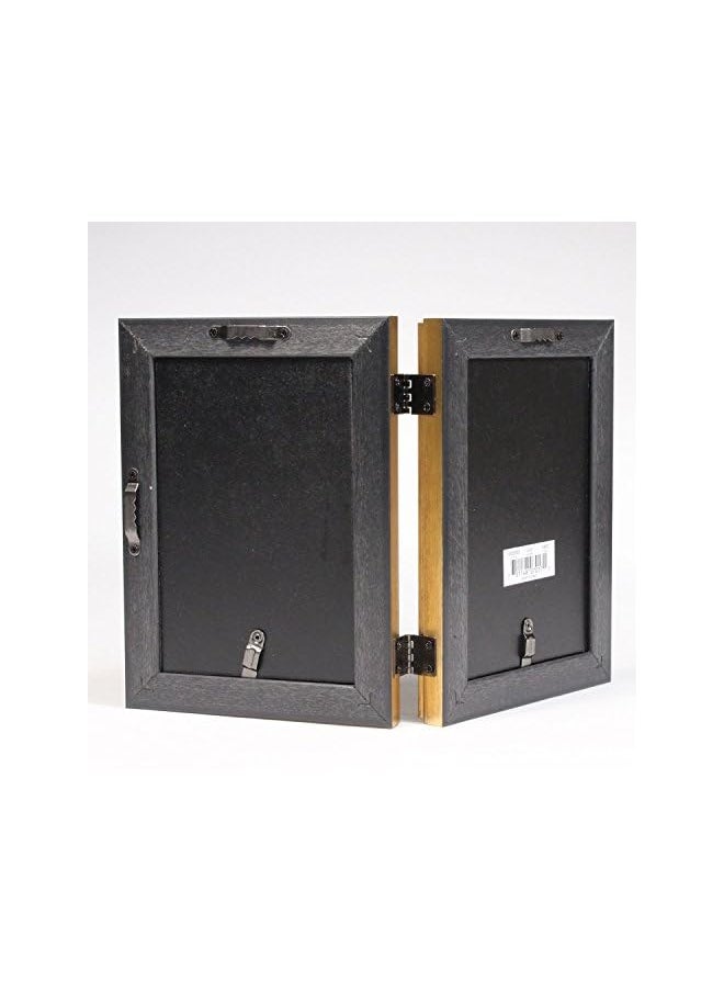 Lawrence Frames Frames 4x6 Hinged Double Sutter Burnished Gold Picture Frame  - Image 3