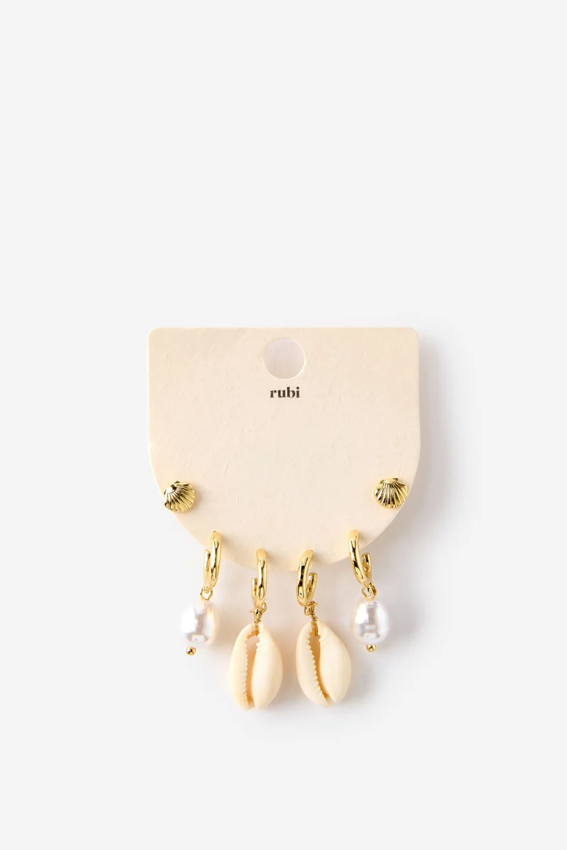 روبي 3Pk Mid Earring