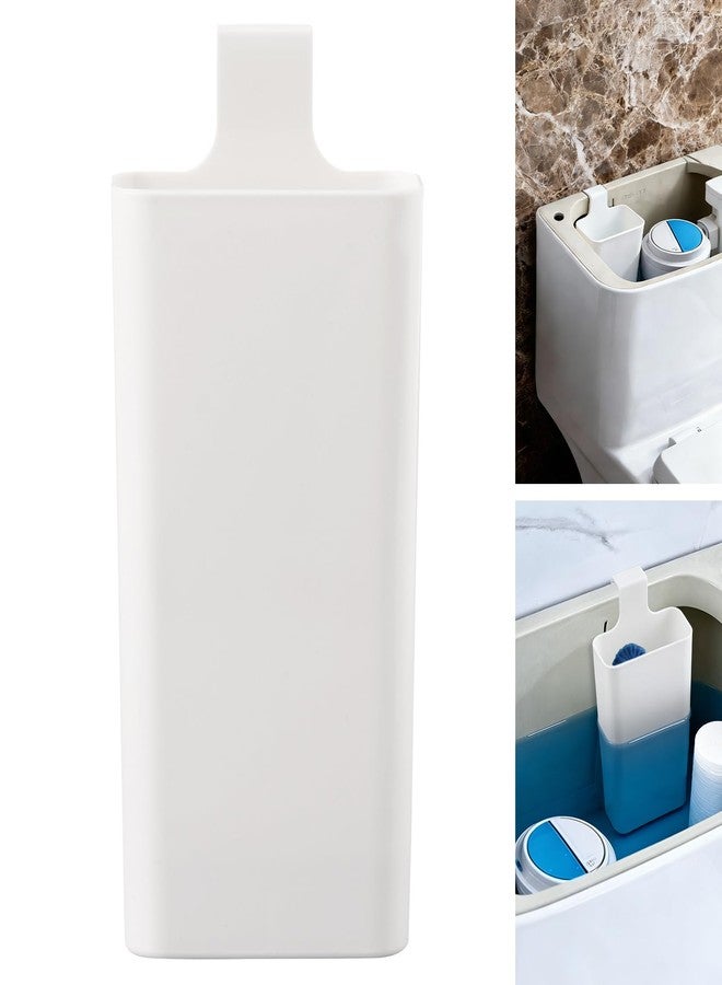 Fvbber Premium Toilet Tank Tablet Holder – Plastic Hanging Cleaner Caddy (7.5'' x 3.5'' x 2.5'', White) – Toilet Bowl Cleaner Hanging Carrier - Prevents Dissolved Residue in Water Tank - Image 1