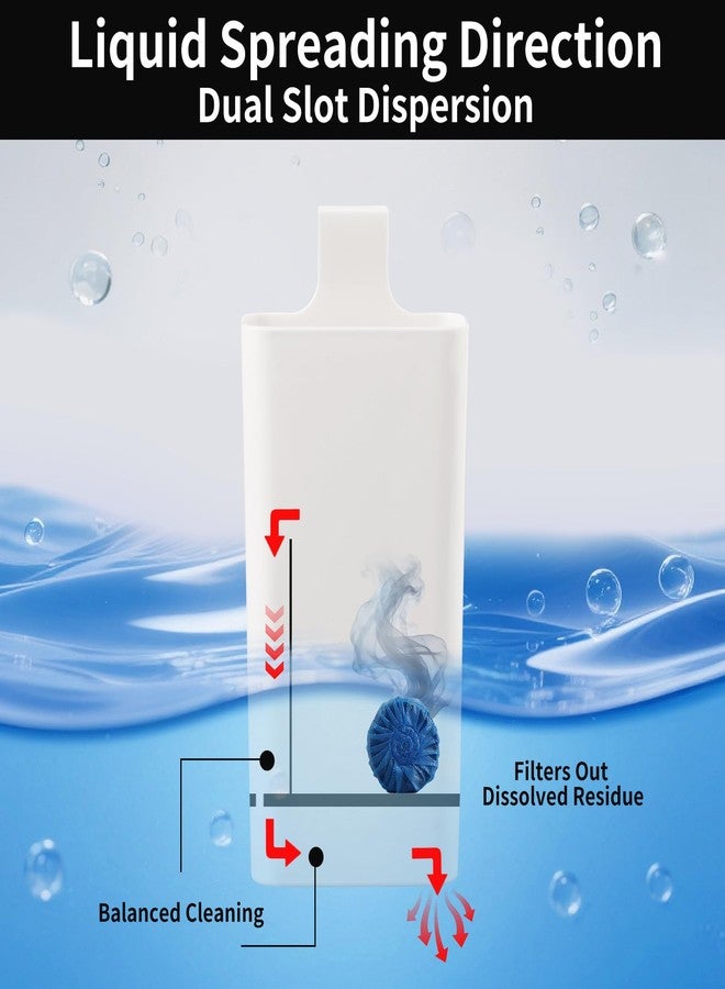 Fvbber Premium Toilet Tank Tablet Holder – Plastic Hanging Cleaner Caddy (7.5'' x 3.5'' x 2.5'', White) – Toilet Bowl Cleaner Hanging Carrier - Prevents Dissolved Residue in Water Tank - Image 3
