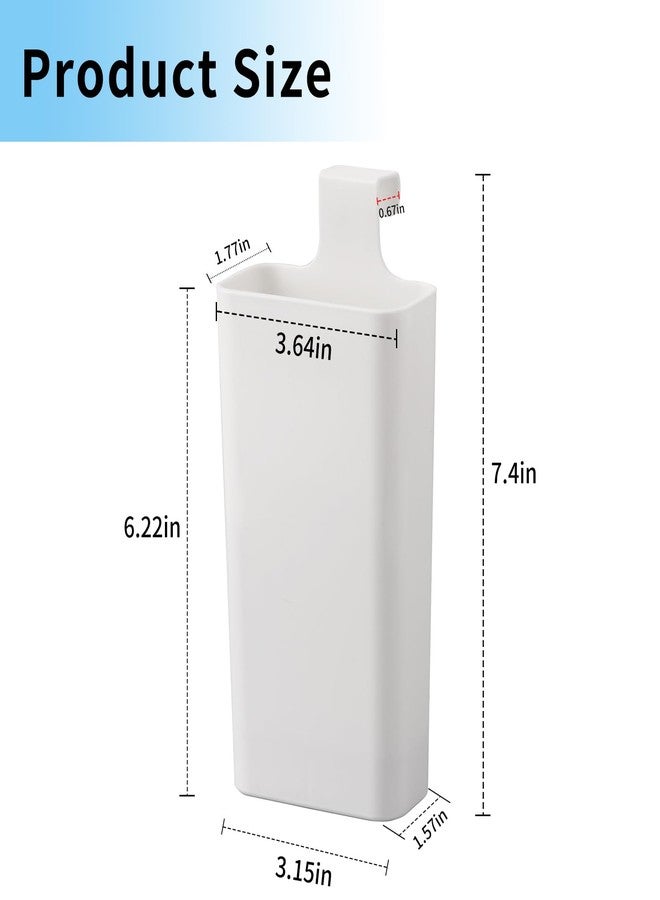 Fvbber Premium Toilet Tank Tablet Holder – Plastic Hanging Cleaner Caddy (7.5'' x 3.5'' x 2.5'', White) – Toilet Bowl Cleaner Hanging Carrier - Prevents Dissolved Residue in Water Tank - Image 2