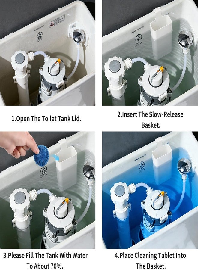 Fvbber Premium Toilet Tank Tablet Holder – Plastic Hanging Cleaner Caddy (7.5'' x 3.5'' x 2.5'', White) – Toilet Bowl Cleaner Hanging Carrier - Prevents Dissolved Residue in Water Tank - Image 5