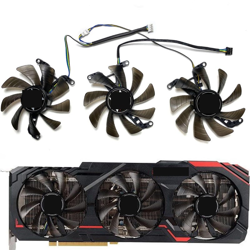 for GAINWARD for GeForce RTX3060ti 3070 3070ti 3080 3080ti Wind Chaser OC Graphics Card Replacement Fan T129215SU Easy to Replace(Set of Three Fans) - Image 2
