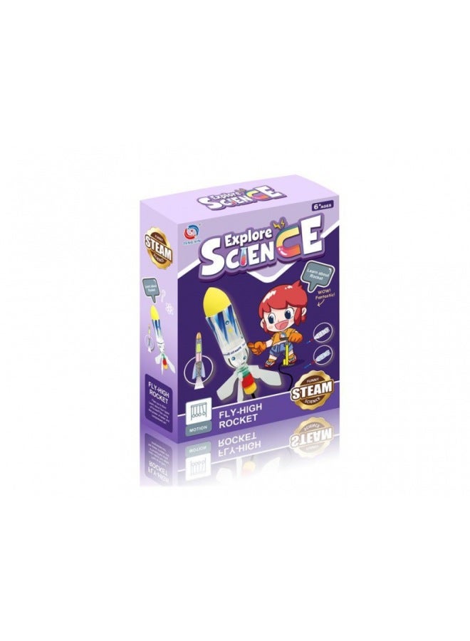 Science Popularization Teaching Material Experiment Educational Toy Pedal Catapult Super Long Distance Space Rocket Toy-Height:TXY-167(36 Pieces/box) 