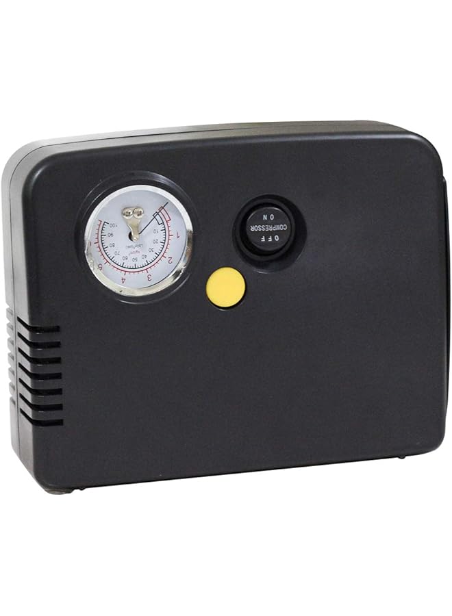 إيروريكس ضاغط هواء صغير 12 فولت أسود 350 كيلو باسكال مخرج طاقة السيارة متوافق مع 3 محولات فوهات منفاخ إطارات - Image 1