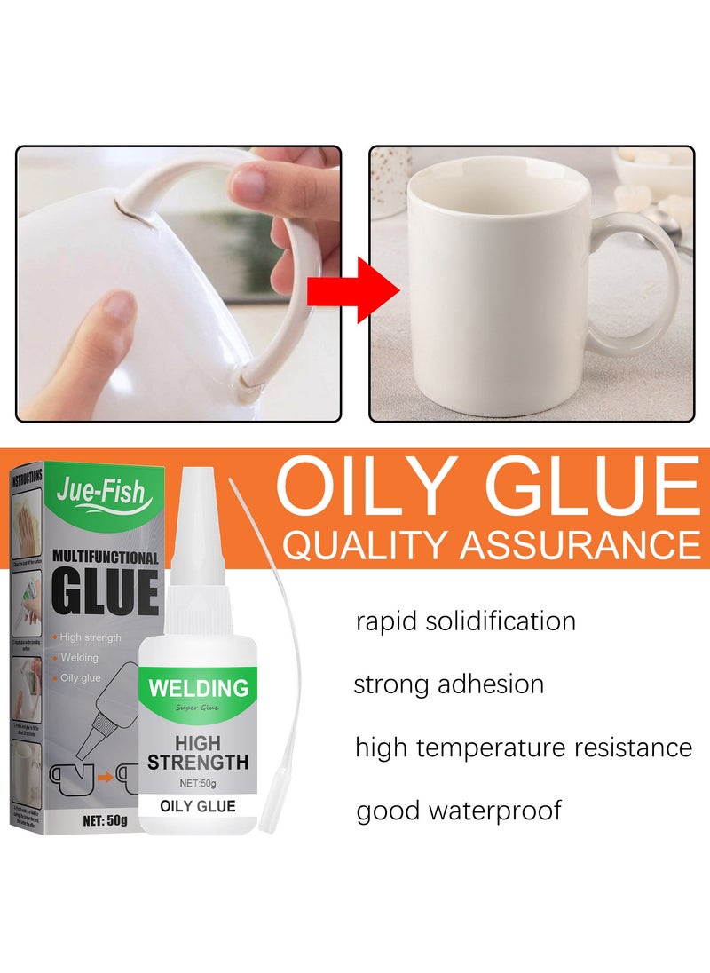 JUE-FISH - High-Strength Multifunctional Glue – Instant Bonding Adhesive for Metal, Plastic, Wood, Ceramics, and Leather | Long-Lasting Repairs with Strong Adhesion (50g) - Image 1