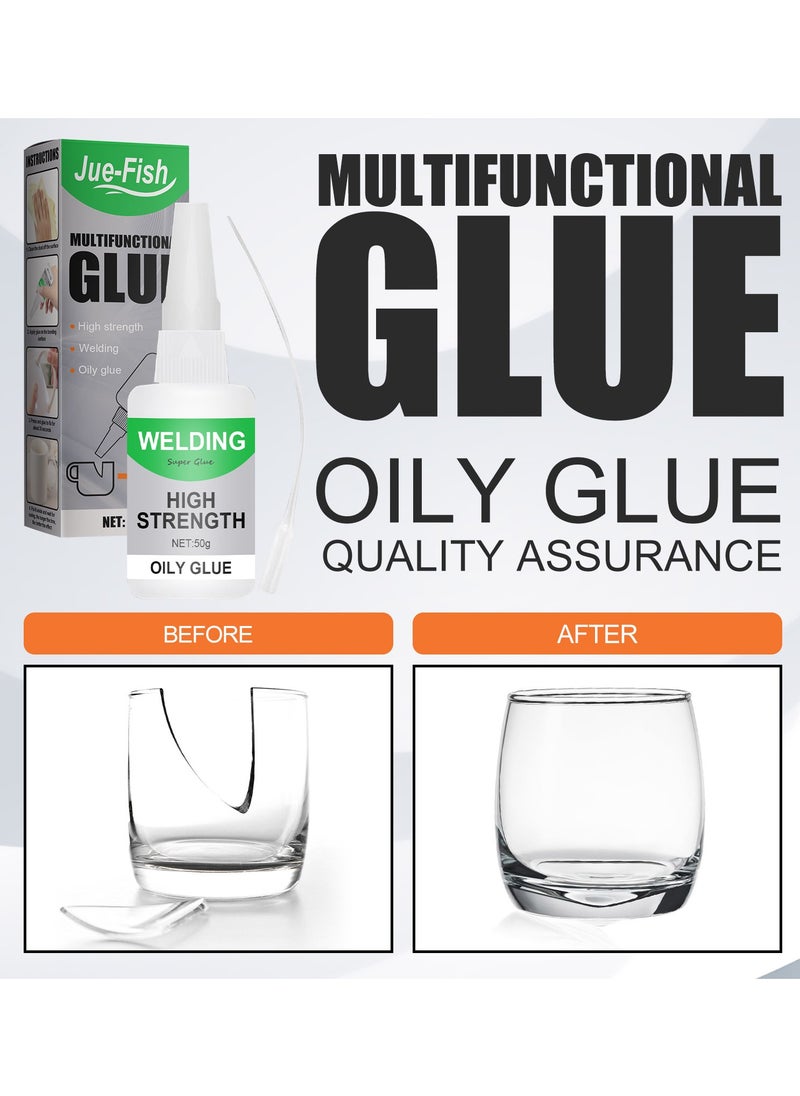 JUE-FISH - High-Strength Multifunctional Glue – Instant Bonding Adhesive for Metal, Plastic, Wood, Ceramics, and Leather | Long-Lasting Repairs with Strong Adhesion (50g) - Image 1