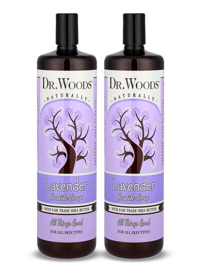 Dr. Woods Lavender Liquid Castile Soap - Castile Soap with Pure Lavender Oil, Body Wash for Men and Women, Organic Shea Butter, Natural Cleaner for Face, Hands, and Body - 32 Fl Oz, Pack of 2 - Image 1