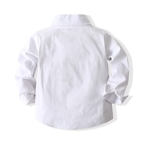 Kimocat Baby Boy Clothes Gentleman Clothing Suit for Newborn Baby Bow Tie Shirt + Suspender Trousers - Image 5