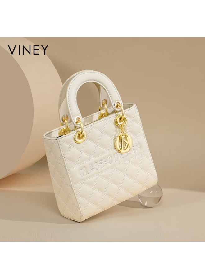 Viney Leather Handbag, Women's Bag, Niche Crossbody Bag, Light Luxury Tote Bag, Birthday Gift, High-end Present For Girlfriend Or Wife - Image 1