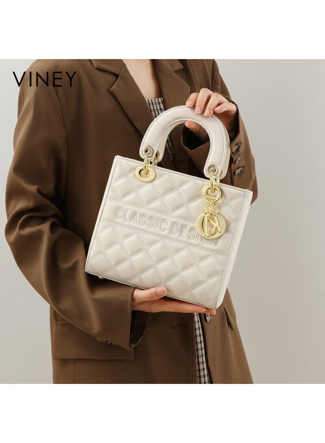 Viney Leather Handbag, Women's Bag, Niche Crossbody Bag, Light Luxury Tote Bag, Birthday Gift, High-end Present For Girlfriend Or Wife - Image 2