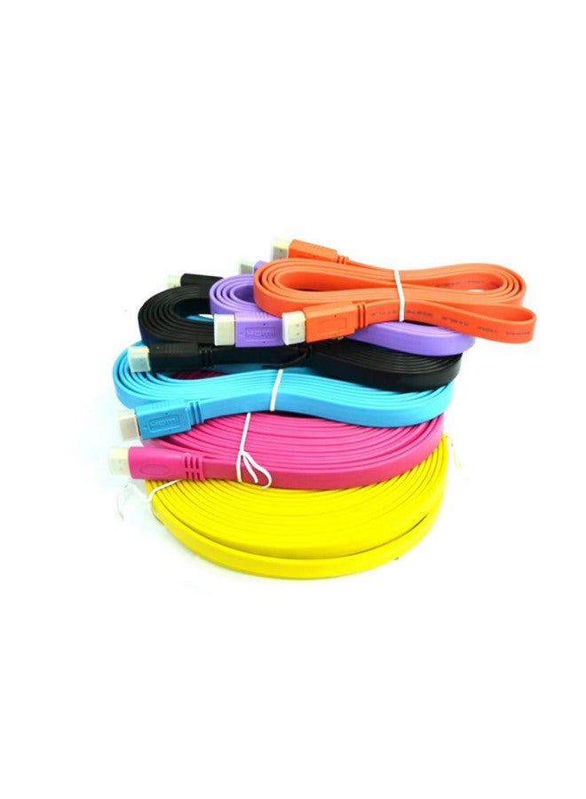Special Flat Hdmi Line Hd Line Hdmi1.4 Flat Line Support 3D1080p TV Cable Manufacturers-Color:Black Flat Cable Hdmi 5m  - Image 4