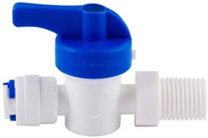 SHAPURE 1/4 Size piping Ro water purifer inlet valve set with Brass Nipple and Plastic Handle, connects to 1/4 size pipe (Brass inlet and platic handle) - Image 3