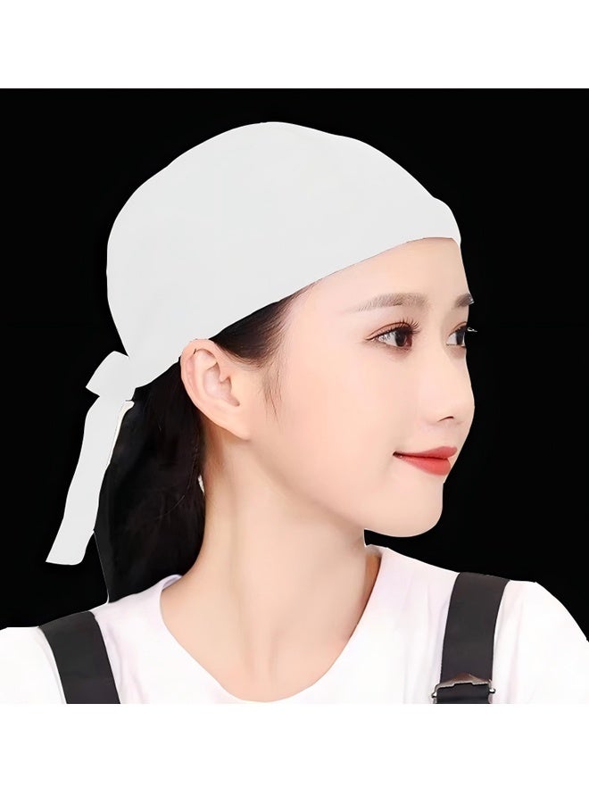 Happy D 2PCS Chefs Hat Adjustable Tie Chef Cap Breathable Cooking Kitchen Hat for Women Men - Image 4