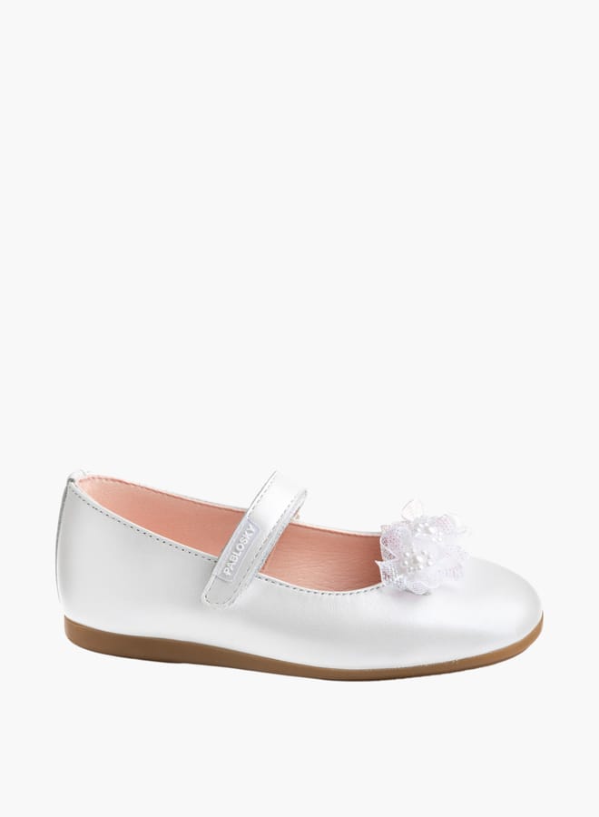 Pablosky Girls Ballerina Shoes With Hook And Loop Closure  - Image 2