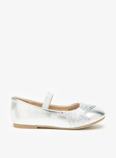 Flora Bella By Shoexpress Girls Drape Accent Slip-On Round Toe Ballerina Shoes