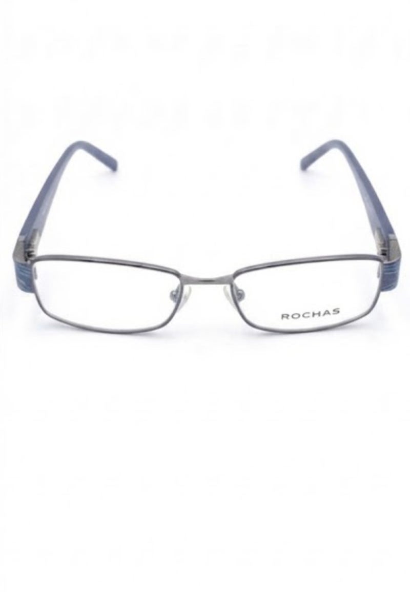 روشاس نظارة طبية رجالية من Rochas موديل R09092/M إطار كامل شكل مستطيل معدن - Image 1