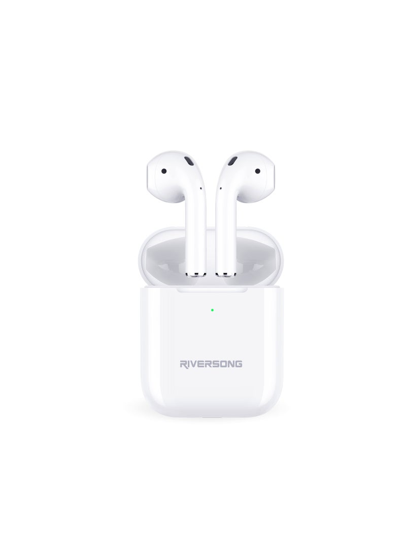RIVERSONG AirFly L2 True Wireless Stereo Earbuds with Touch Control – White - Image 2