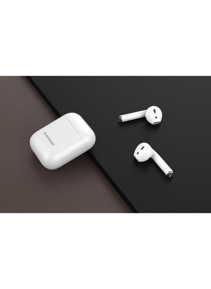 RIVERSONG AirFly L2 True Wireless Stereo Earbuds with Touch Control – White - Image 4
