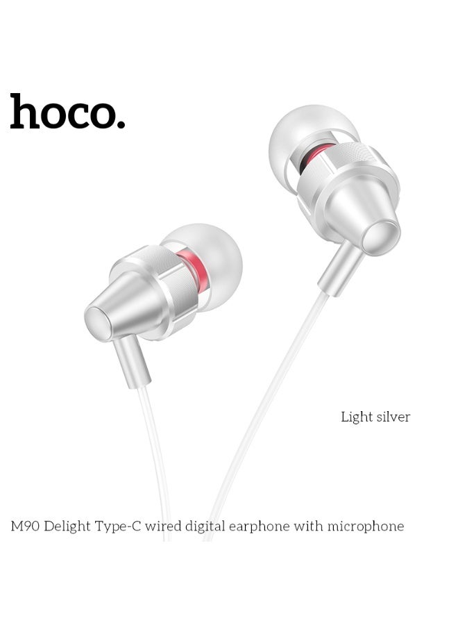 هوكو. سماعة أذن رقمية سلكية M90 Delight Type-C مزودة بميكروفون - Image 1
