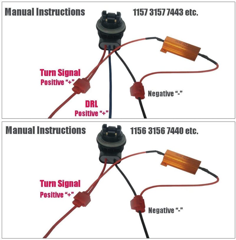 Automaze 50W 6ohm Load Resistors for Fix LED Bulb Fast Hyper Flash Turn Signal Blink Error Code (2Pc Pack) - Image 4