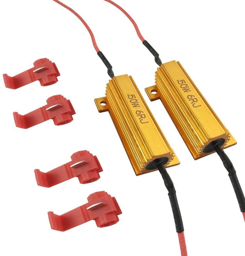 Automaze 50W 6ohm Load Resistors for Fix LED Bulb Fast Hyper Flash Turn Signal Blink Error Code (2Pc Pack) - Image 5
