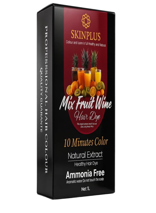 SKINPLUS Hair Color Dye Gel Natural Color for Men and Women Hair - Black 1000 ml (Fruit Wine) - Image 4