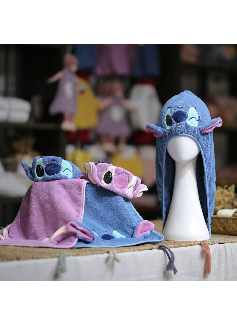 Generic Quick-Dry Cartoon Hair Towel Wrap Coral FleeceStitch cartoon dry hair cap (blue) Stitch cartoon dry hair cap (blue) 