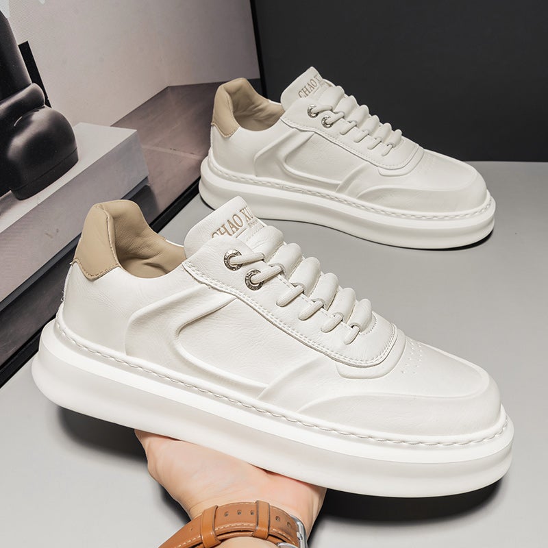 Putian Mcqueen White Shoes Men'S Shoes Thick-Soled Winter Sports Casual Shoes - Image 3