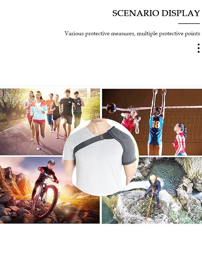 DUNISO دعامة الكتف للرجال والنساء على حد سواء لتخفيف آلام الذراع اليسرى واليمنى، الكفة الدوارة الممزقة، ضغط، دعم الأكمام، خلع، استقرار، استقرار، إصابة التهاب الجراب - Image 3