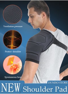 DUNISO Shoulder Brace for Men and Women Both Left and Right Arm Pain Relief Torn Rotator Cuff Compression Support Sleeve Dislocation Stability Immobilizer Stabilizer Bursitis Injury  - Image 1