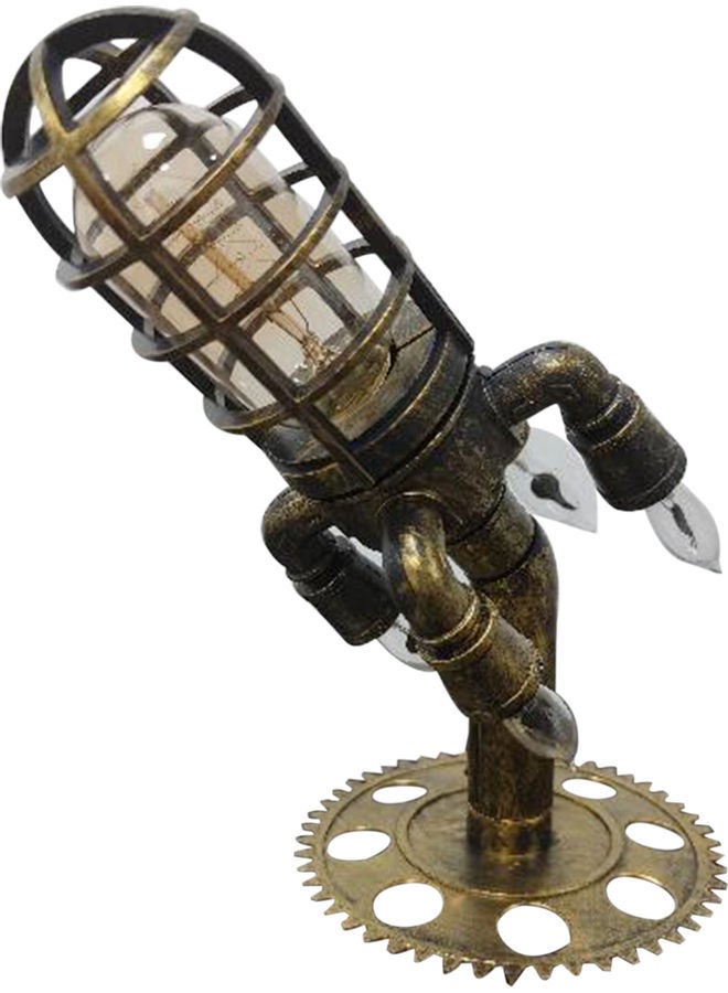 NIBEMINENT Retro Industrial Steampunk Night Rocket Lamp Brown - Image 1