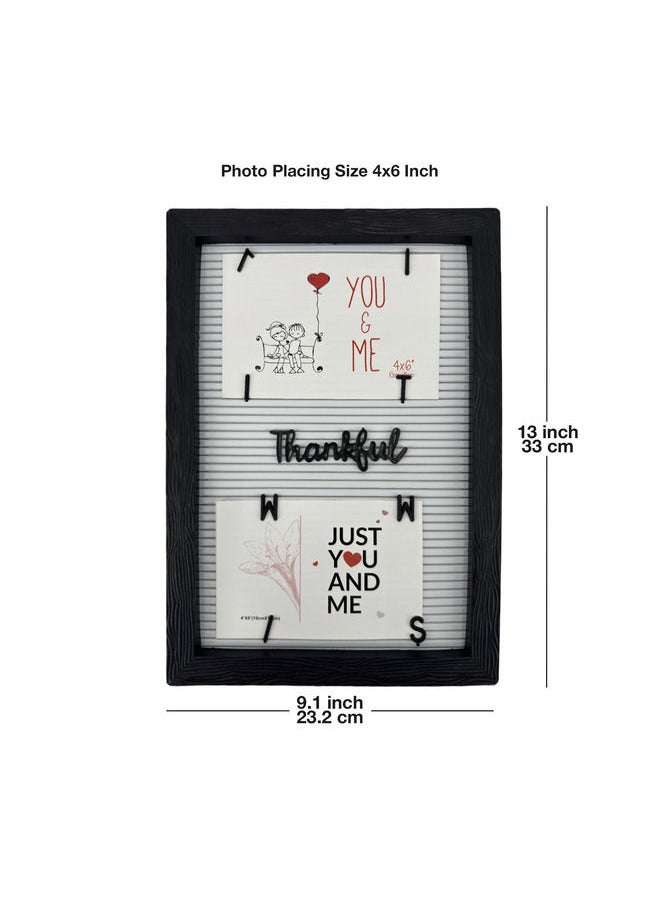 Decorhills Decorhills Plastic Blessed Design Multi Pictures Collage Photo Frame with Wall Mount Display for 6x4 Inch Photo Size, Perfect for Home Décor, Black Frame, 1-Pc  - Image 4