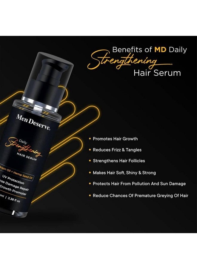 MEN DESERVE Hair Strengthening Combo For 10X Nourishment For Men L Hair Fall Control And Keratin Restore L Paraben And Sulphate Free - Image 3