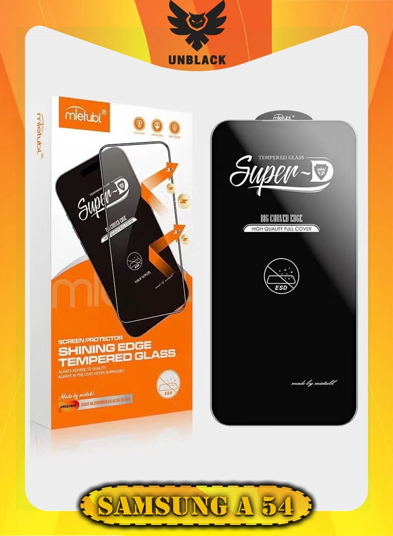 mietubl For Samsung Galaxy A54 Screen Protector Super-D Glass- Black - Image 1