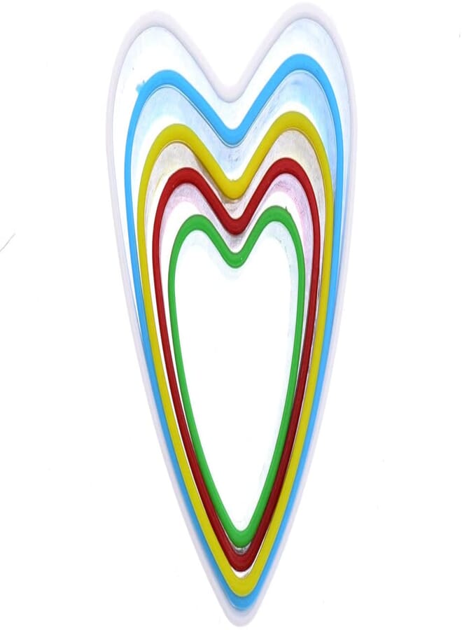 5 Pc Heart Shape Paste Cutter Set- Multicolor/arza2-1040