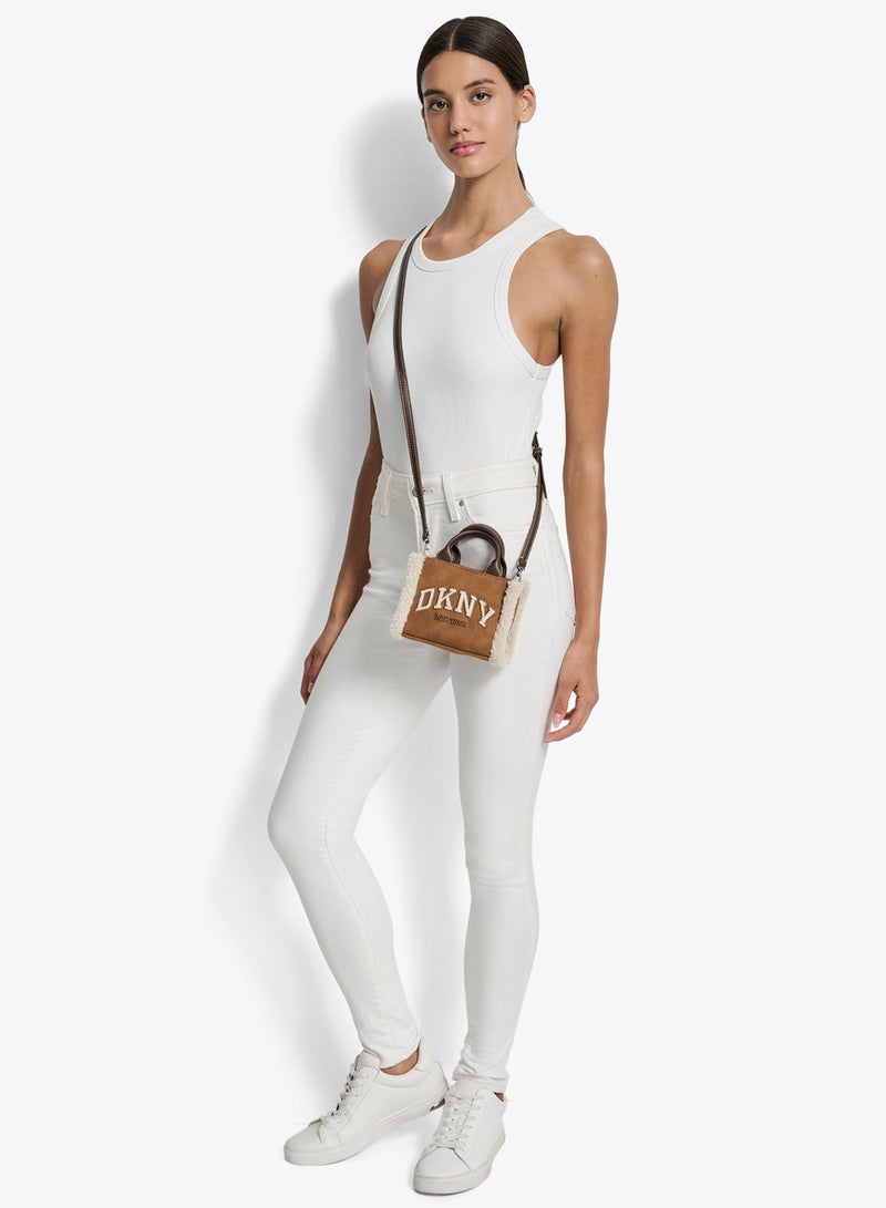 دكني حقيبة يد علوية بتفاصيل شعار هادلي ميني - Image 2