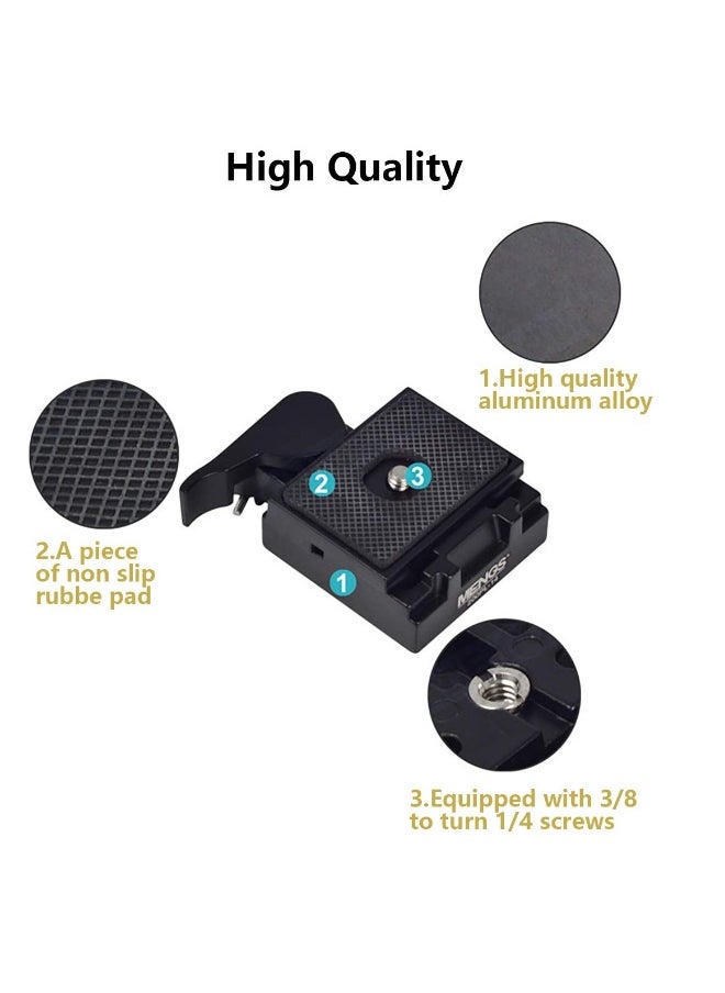 Generic - 323 RC2 Quick Release Plate Compatible with Manfrotto 200PL-14 QR Plates Adapter, with Rapid Connect Clamp and 1/4'' to 3/8'' Screw for DSLR Camera Tripod Ball Head - Image 1