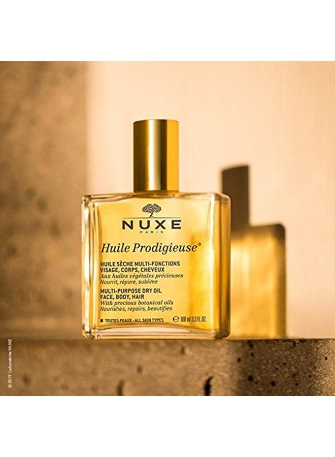 NUXE زيت بروديجيوز متعدد الاستخدامات - توهج فاخر مشع وترطيب للوجه والجسم والشعر، 3.3 أونصة سائلة - Image 2