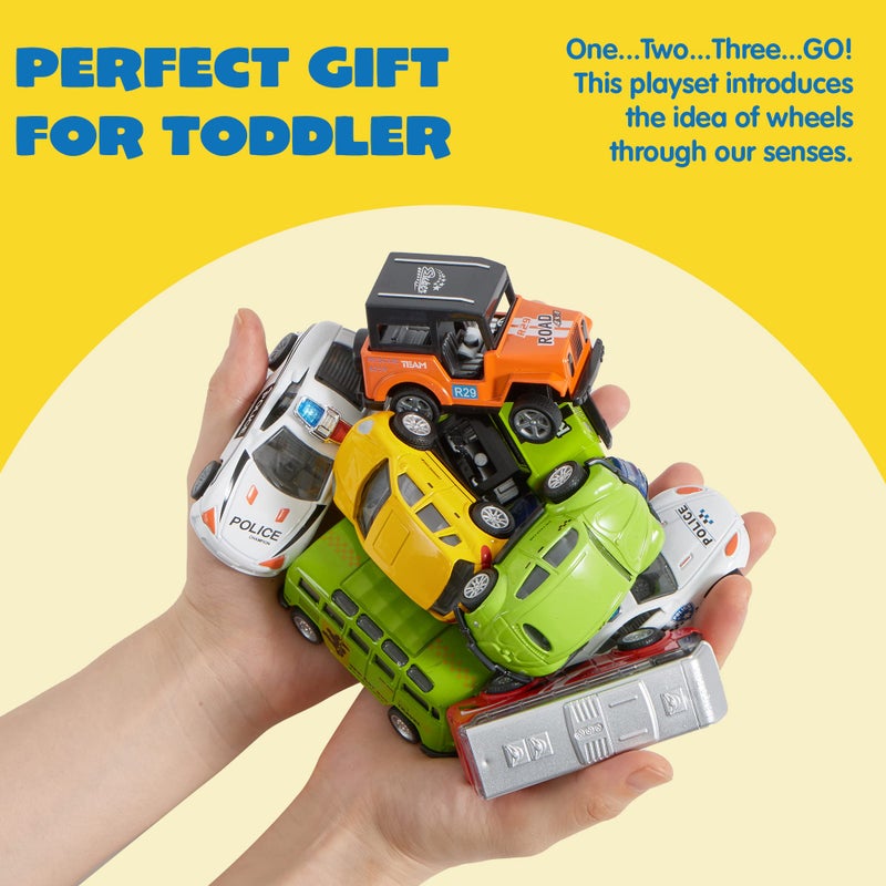JOYIN 20PCS Die Cast Pull Back Cars, Metal Toy Cars, Car Toys Bulk, Vehicle Set for Toddlers, Kids Party Favors, Cake Toppers, Stocking Stuffers, Race Cars Toys for Boys, Christmas Grandkids Gifts - Image 5