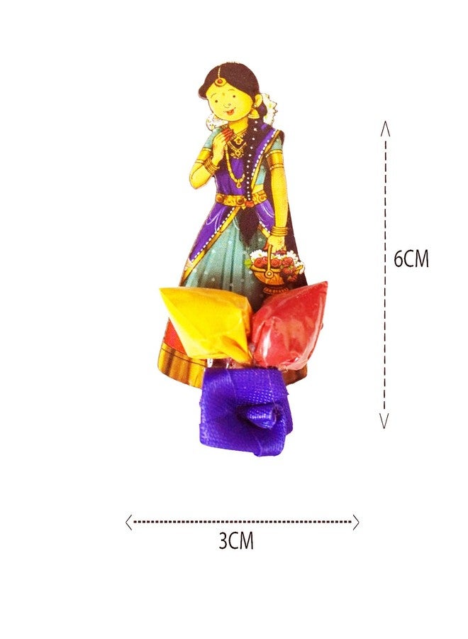 TAVASYA Saree Function MDF Small Haldi Kumkum Pouch Gift Set - Pack of 21 - Traditional Return Gifts for Pooja, Festivals, Weddings, Housewarming, Thamboolam & Auspicious Events - Image 2